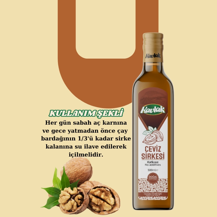 Ceviz Doğal Fermantasyon Detox Sirke 500ml